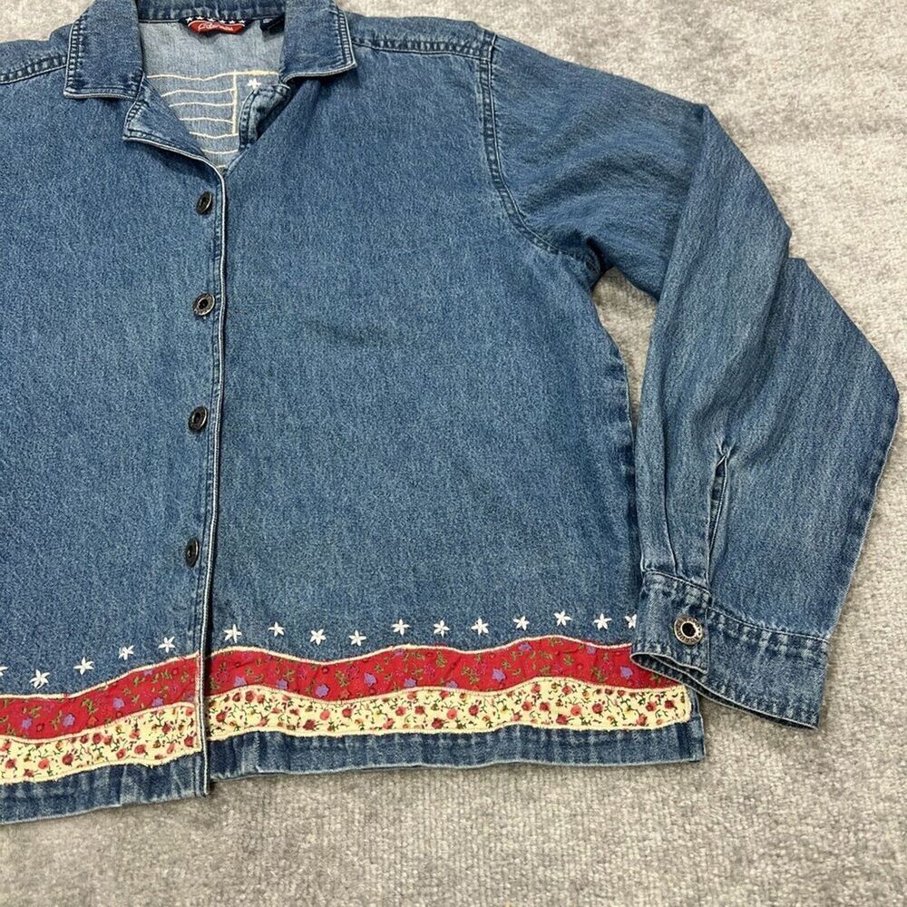 Vintage Agapo Embroidered Patchwork American Flag… - image 5